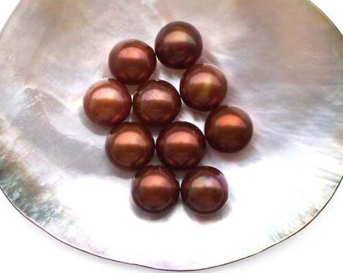 Chocolate 9.5-10mm AA+ Loose Round Pearl