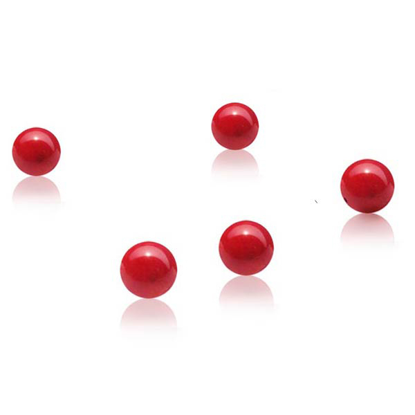 Half Drilled Red or Pink Single Round Coral Beads Various Sizes