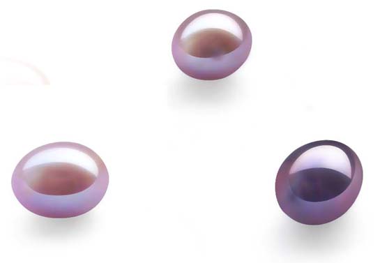 Mauve 8-9.5mm Loose AAA Drop Pearls, Undrilled or Half-Drilled