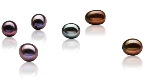 Black and Chocolate 8-9.5mm Loose AAA Drop Pearls, Undrilled or Half-Drilled