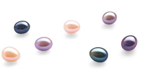 Pale Pink, Mauve, Pink, Black and Chocolate 8-9.5mm Loose AA+ Drop Pearls, Undrilled