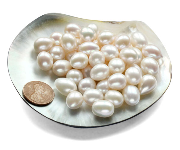 10-11mm White Drop Pearl