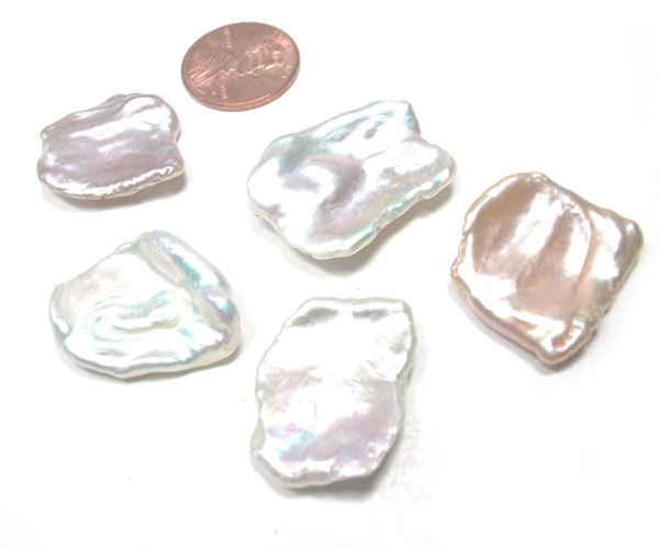 Un-drilled Huge 20mm White Keshi Pearl