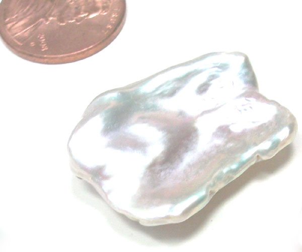 Un-drilled Huge 20mm White Keshi Pearl