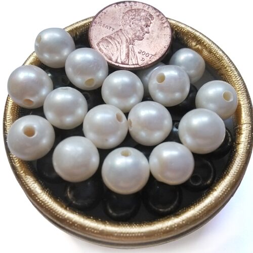 White 9-10mm AA Round Pearls