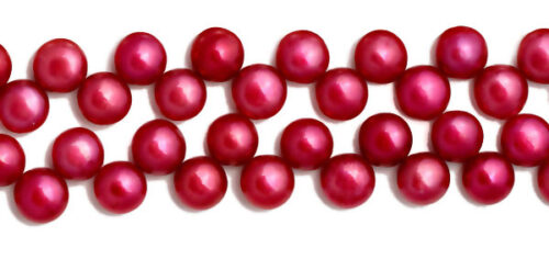Cranberry 9-10mm AA+ Top Drilled Pancake Pearl Strand