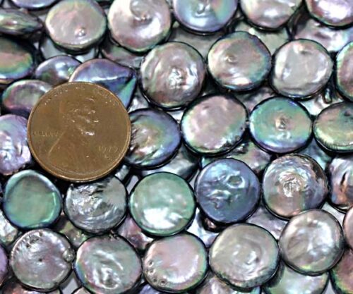 Large 12-13mm Round Coin Pearl Strand
