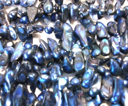 Royal Blue baroque pearl strands