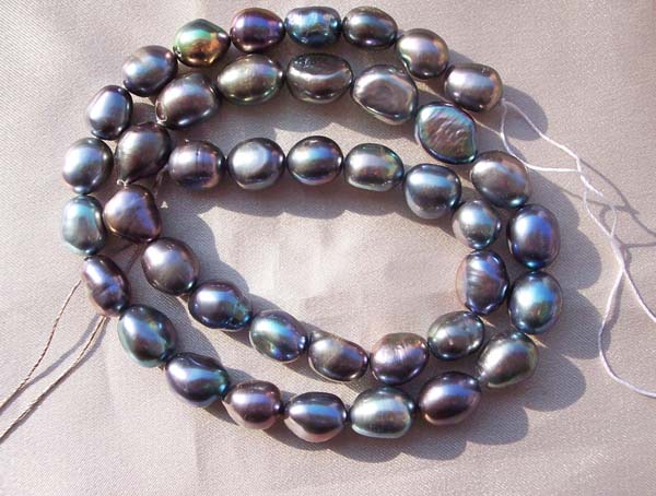 Black 8-9mm AA+ Baroque Pearl Strands