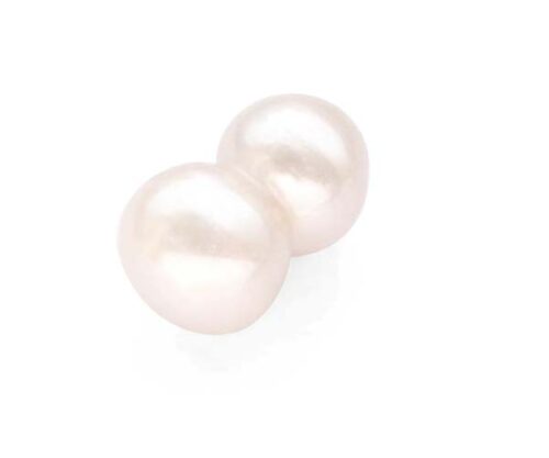 White Large 11x18mm Peanut Shaped Freshwater Pearl, Undrilled