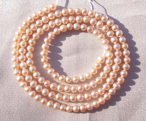 2-3mm Small Round Pink Pearl Strand