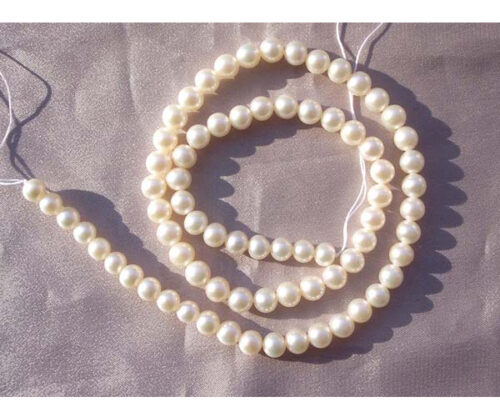 5-6mm White High AAA- Quality Round Pearl Strand