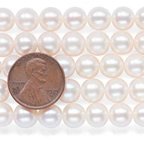 White 8-9mm Round Pearl Strand