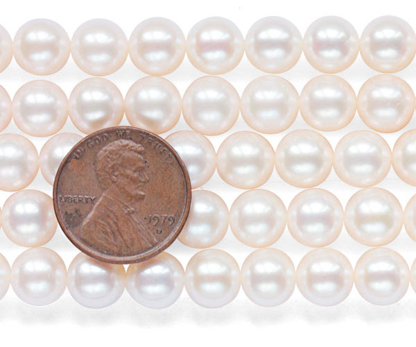 White 8-9mm Round Pearl Strand