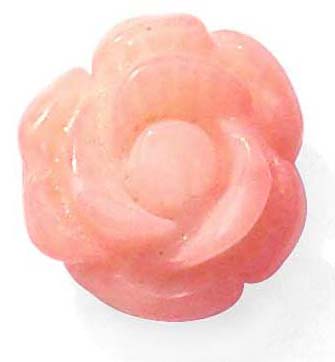 Pink 9-11mm Rose Coral Beads, Half-drilled