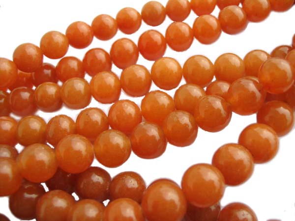 Sunny Yellow 8mm Round Jade Beads on Temporary Strand