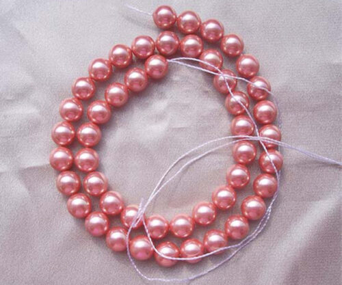 8mm Rose Pink Southsea Shell Pearl Strands