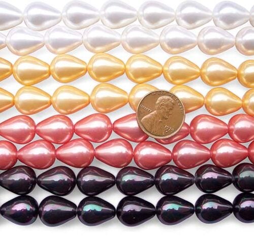 Large 12X15mm Southsea Shell Teardrop Pearls Strands