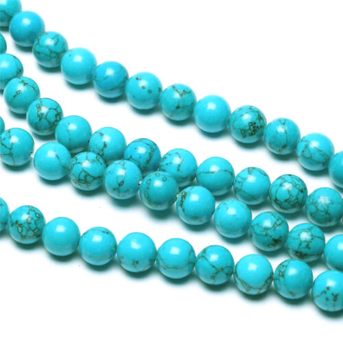 8-8.5mm Stabilized Light blue Turquoise Beads