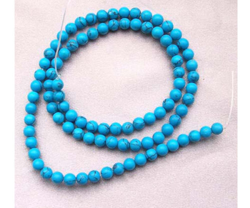 4-5mm Stabilized Chinese Turquoise Beads on Temporary Strand