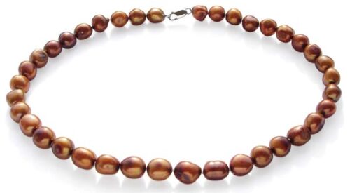 Chocolate 10-12mm Baroque High AA+ Quality Pearl Necklace