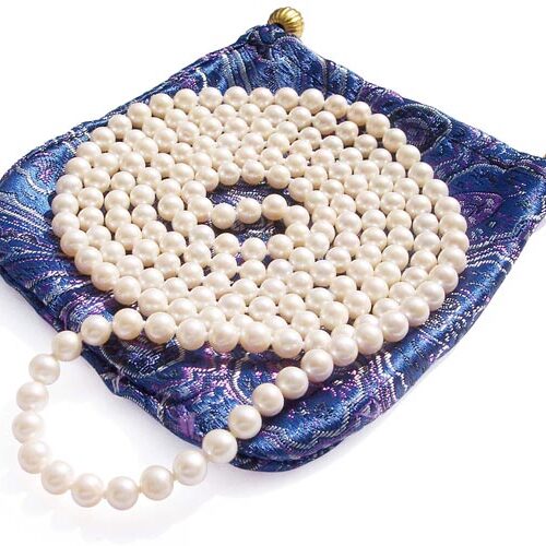 White 6-7mm Classless Pearl Rope Necklace 50in Long