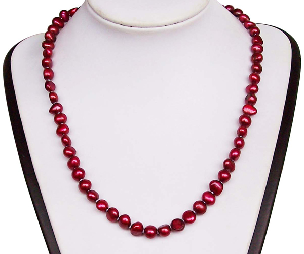 7-8mm Single Row Baroque Pearl Necklace