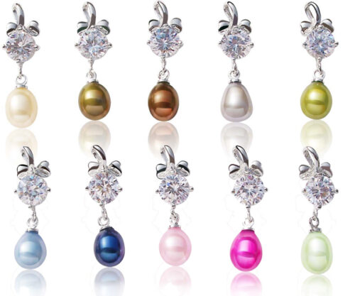 Champagne, Dark Golden Rod, Chocolate, Grey, Olive Green, Royal Blue, Navy Blue, Baby Pink, Hot Pink and Light Green Polished Bowknot Shaped Pendants with a Round Cz Diamond