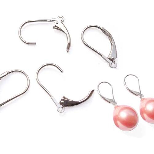 925 Sterling Silver Leverback Earring Setting