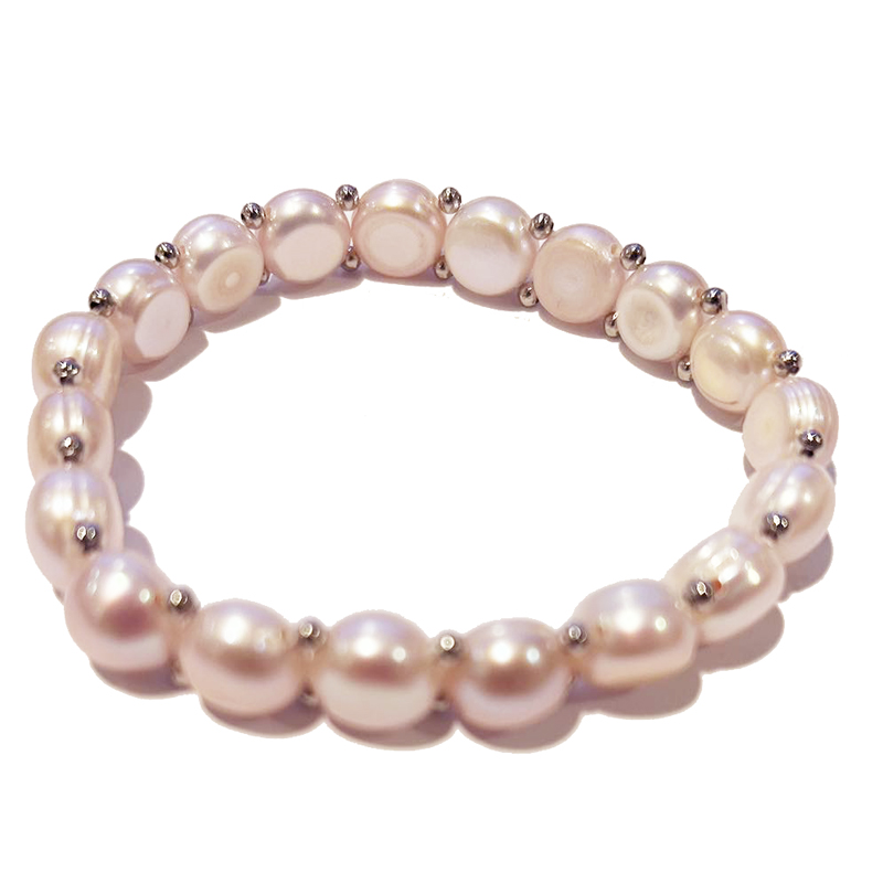 mauve pearl bracelet