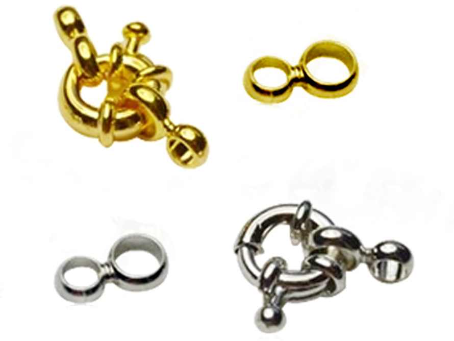 18k WG and YG Overlay Moonlight Clasp for Single Row Necklace or Bracelet