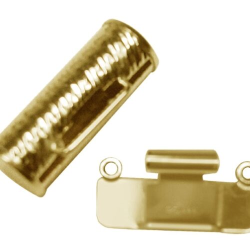 14K Yellow Gold 3 Row Pearl Necklace Clasp