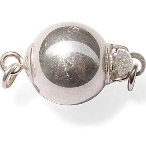 10mm 925 Silver Polished Ball Clasp