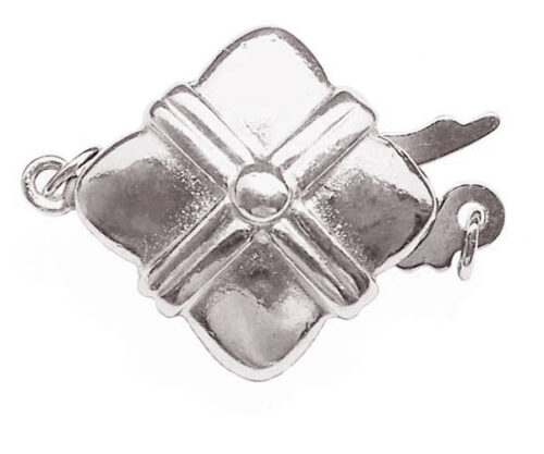 925 Sterling Silver Square Shaped Clasp