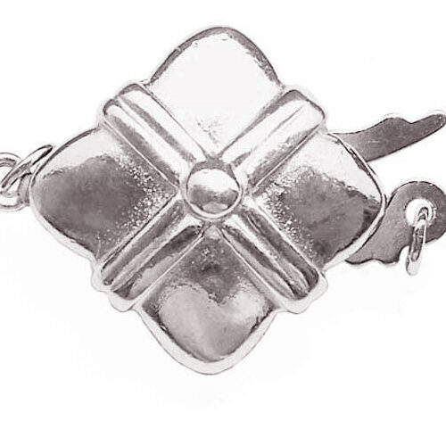 925 Sterling Silver Square Shaped Clasp