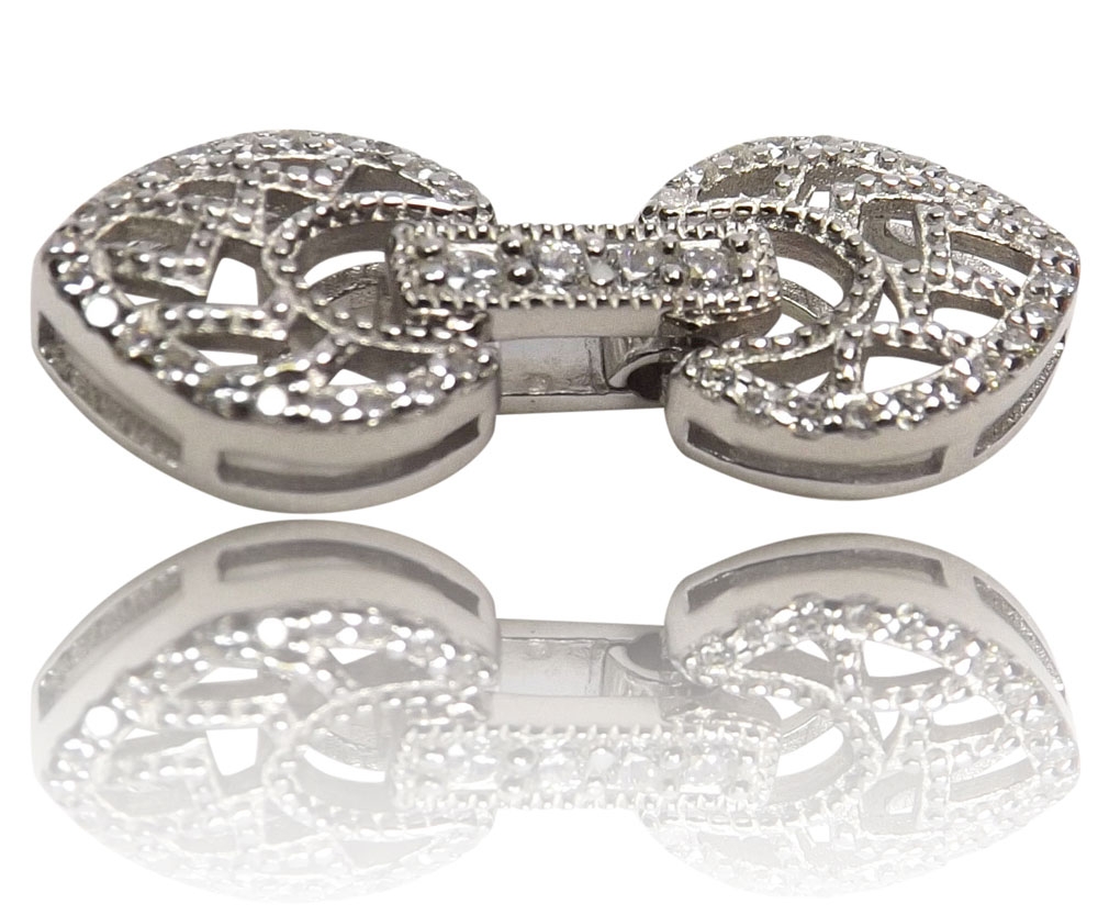 925 Sterling Silver Pearl Bow Clasp