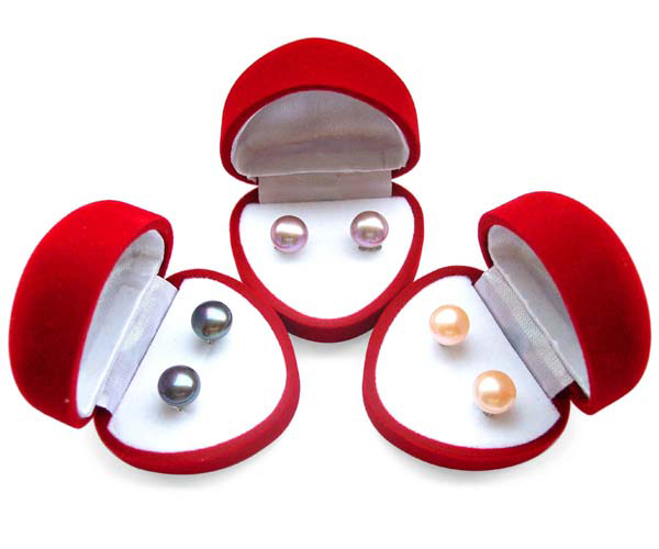 9-9.5mm Large Genuine Pearl Stud Earrings 925 Sterling Silver 4 Colors