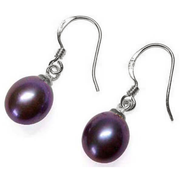 925 silver dangling drop pearl earrings