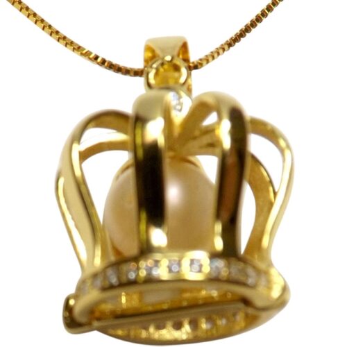 Pearl Cage Holder with 18kYellow Gold over 925s silver