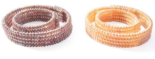 Celebrity Inspired Lavender or Pink Pearl Choker and Bracelet Set