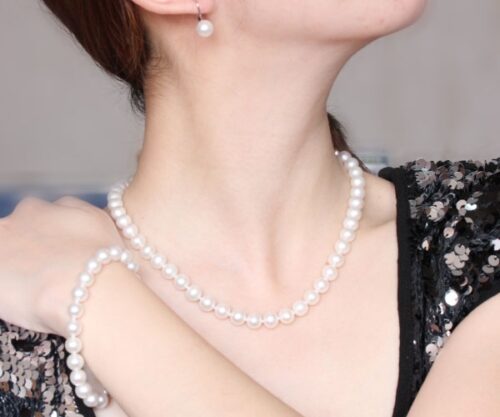 8-8.5mm AAA Gem Quality Round Pearl Set of 3