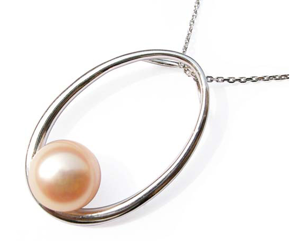 Large 10mm Sterling Silver Loop Pendant