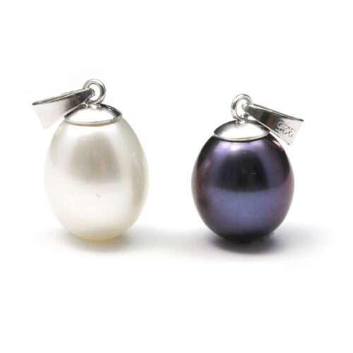 9-10mm AAA Large Drop Pearl Silver Pendant