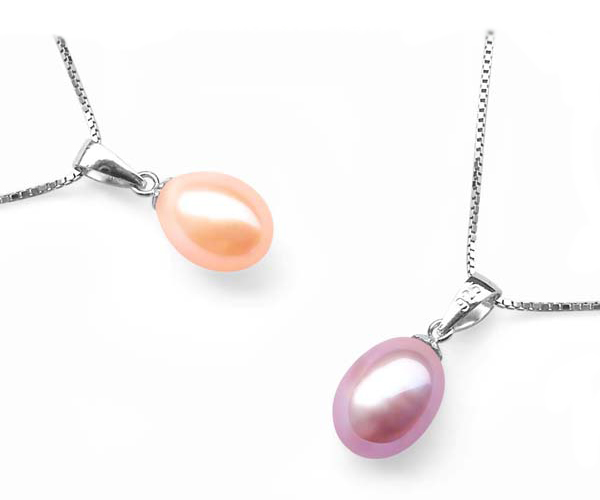 7-8mm AAA Pearl Teardrop Silver Pendant