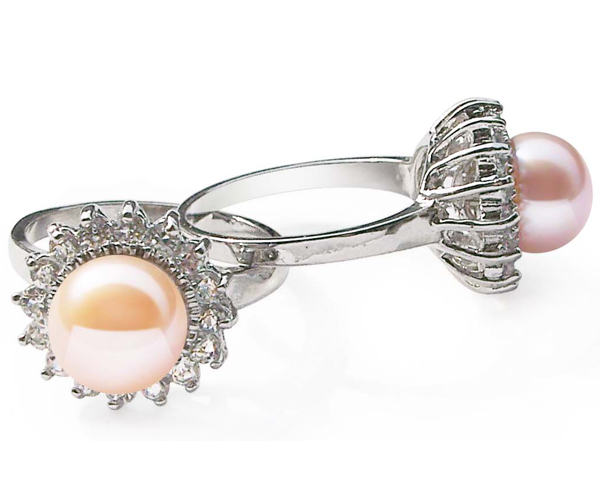 Genuine 9-10mm Freshwater Pearl Ring Silver - Clearance