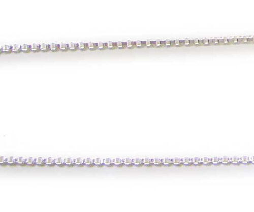 16inch Long 925 Sterling Silver Box Chain with 18K Yellow, White, Rose Gold Over