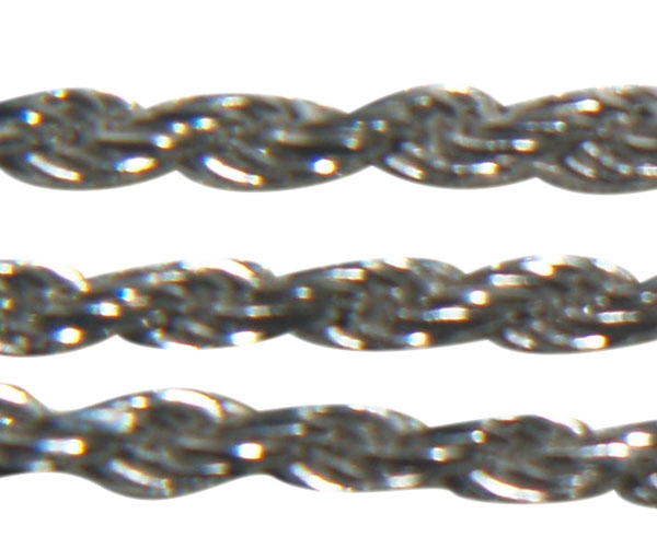 Rodium Plated Thick 925 Sterling Silver Rope Chain Lobster Clasp 16in