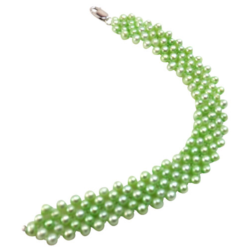olive green pearl bracelet