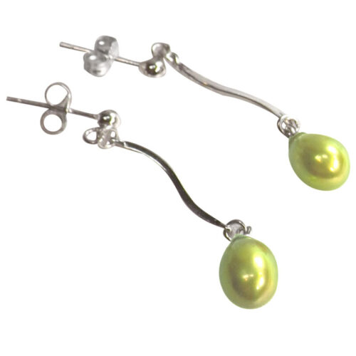 Elegant and Simple Drop Pearl Earrings in 925 Sterling Silver
