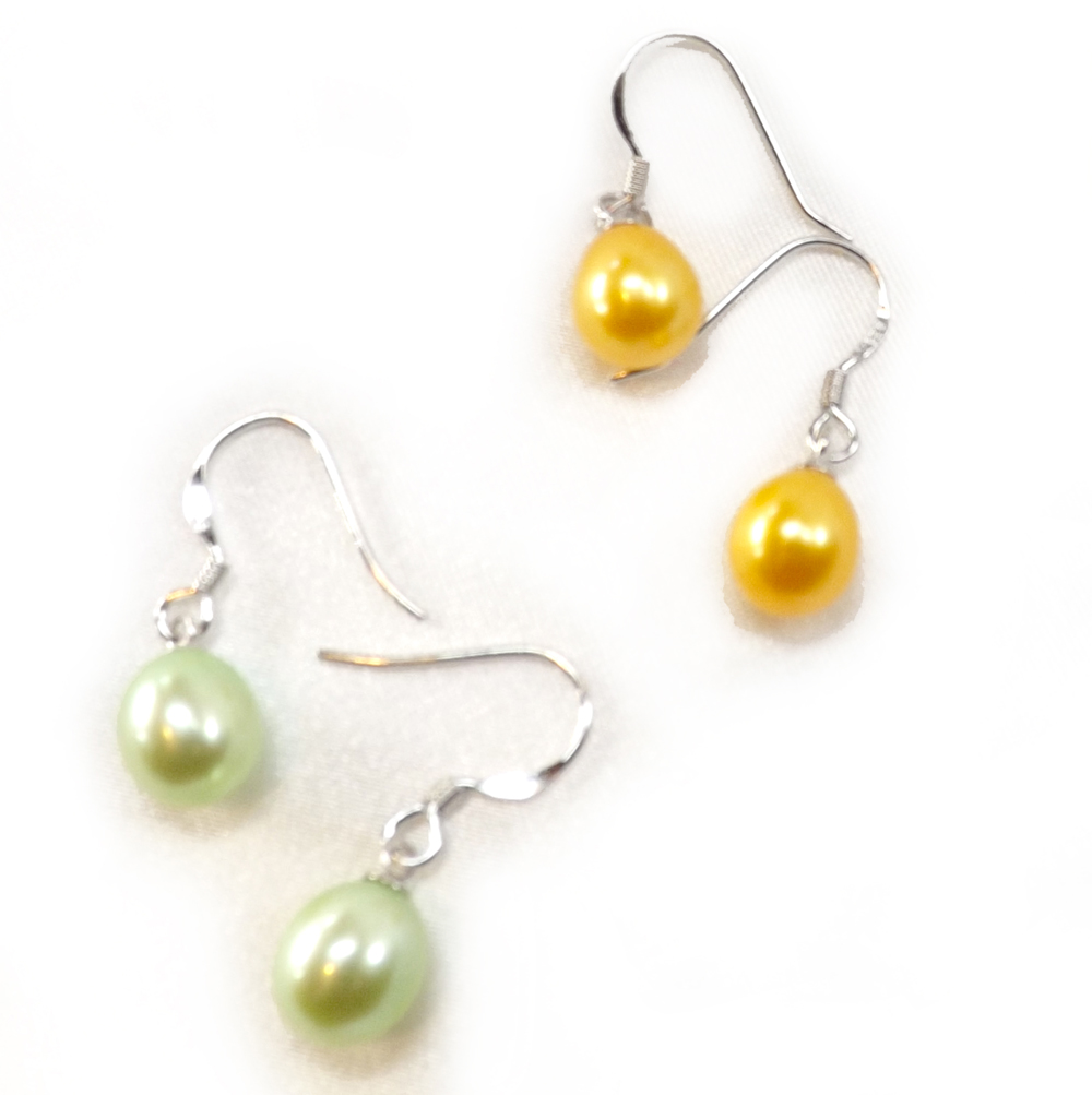 pearl silver earrings
